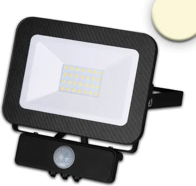 Produktbild von ISOLED LED Fluter mit PIR-Bewegungssensor 30W, warmweiß, schwarz, IP65