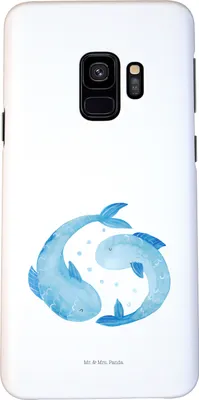 Produktbild von Mr. & Mrs. Panda Samsung Galaxy S9 Handyhülle Sternzeichen Fische - Weiß - Geschenk, Handy Schutzhülle, Geburtstag März, Cover, Sternbild, Februar, Fisch, Hülle