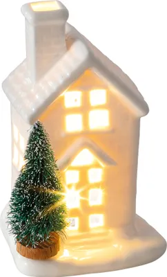 Obrázek produktu pro RETLUX RXL 391 Porcelánový domeček s LED světlem, výška 11,4 cm, bílá barva