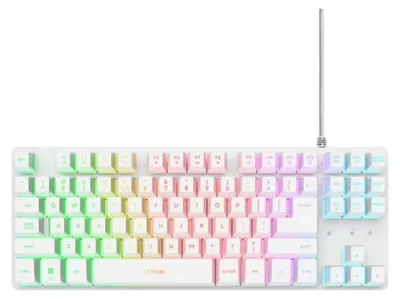 Produktbild von Trust GXT 833W Thado TKL, Kabelgebunden, USB, Mechanischer Switch, QWERTY, RGB-LED, Weiß