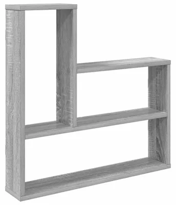 Immagine prodotto di vidaXL Scaffale da parete, colore Sonoma grigio, 60 x 11 x 60 cm, materiale: legno composito