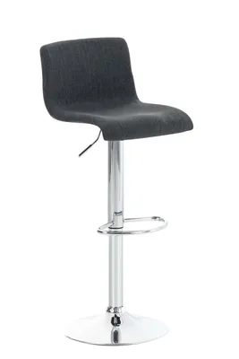 Produktbild von CLP Barhocker Hover mit Stoffbezug dunkelgrau Material Gestell Metall in Chromoptik