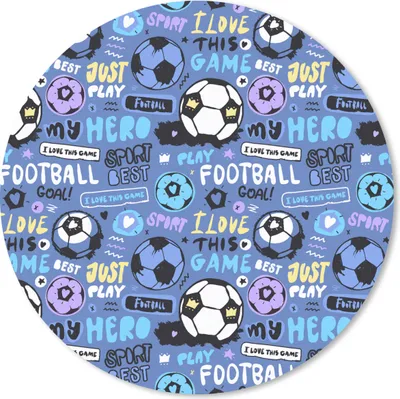 Produktbild von MuchoWow® Mauspad Mousepad Muster - Fußball - Blau - Jungen - Kinder - Kleiner Junge 30x30 cm - Mousepads - Maus Mat - Pad - Mausunterlage - Tischunterlage - Schreibtischmatten