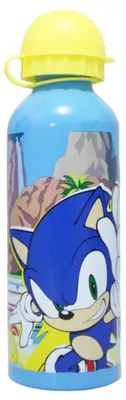 Produktbild von Sonic The Hedgedog Tails Aluminium Wasserflasche Trinkflasche Flasche 500 ml – Gelb