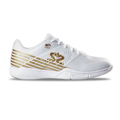 Produktbild von Salming Viper 5 Indoor Handballschuhe Hallenschuhe weiß/gold 1239075-0722, Schuhgröße:38 2/3 EU