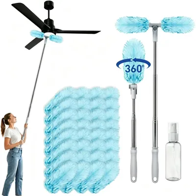 Produktbild von Staubwedel Teleskop 180cm mit 32 Nachfülltüchern + Sprühflasche