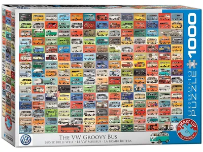 Immagine prodotto di Eurographics Puzzle Bunte Bulli Welt, VW Bulli, 1000 Teile, 68 x 48 cm, 6000-0783