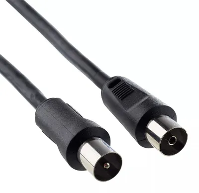Image de Câble d'antenne coaxial Conexion, 3 m, noir, câble de raccordement TV IEC, DVB-T