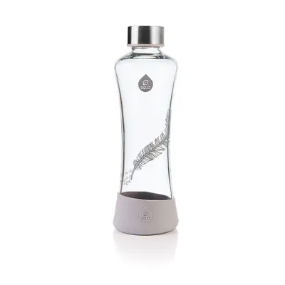 Produktbild von Equa Feather Glastrinkflasche, Trinkfalsche, Wasserfalsche, Glasflasche, Glas, 550 ml, 686113