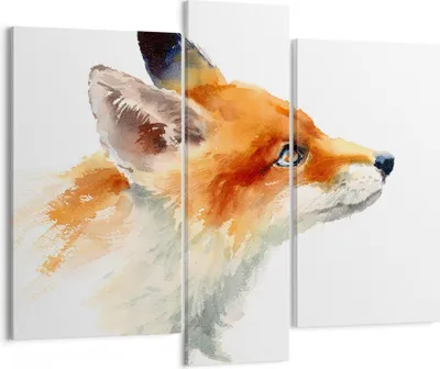 Produktbild von Bild auf Leinwand - Leinwandbild - Fuchs Tier Natur - 95x80cm - Wand Bild - Wanddeko - Wandbilder - Leinwanddruck - Bilder - Kunstdruck - Wanddekoration - Leinwand bilder - Wandkunst - CB95x80-3904