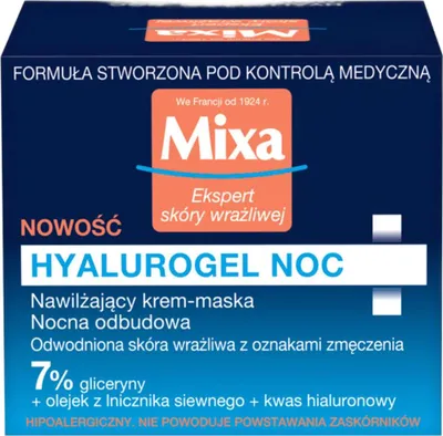 Produktbild von MIXA Feuchtigkeitsspendende Nachtcreme - Maske, 50 ml