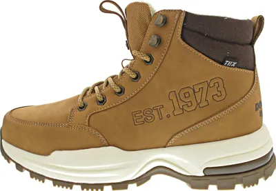 A side view of a brown Dockers by Gerli men's boot.