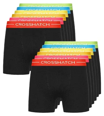 Immagine prodotto di Crosshatch - Boxer da uomo, misto cotone GT13359 (L) (nero)