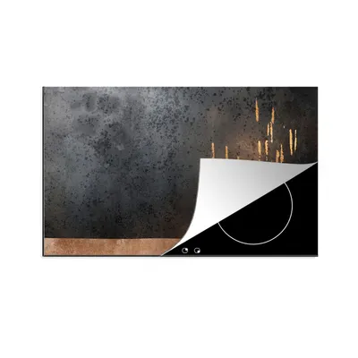 Produktbild von KitchenYeah© Herdabdeckplatte Abstrakt - Gold - Design , 89x51cm, Küche Deko, Glaskeramikkochfeld Herdabdeckung, Abdeckplatte fùr Kochfeld