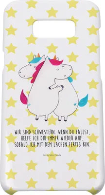 Produktbild von Mr. & Mrs. Panda Samsung Galaxy S8 plus Handyhülle  Einhörner Umarmen - Weiß - Geschenk, Handy Case, Unicorn, Schwester, Schwestern, Cover, Liebe, Hülle, Einhorn, Familie