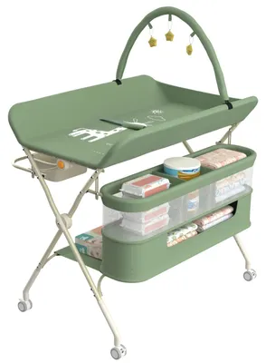 Obrázek produktu pro Přebalovací pult, nastavitelná výška, přenosný design, zelená barva