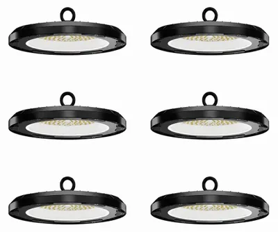 Image de Lot de 6 - HOFTRONIC - UFO High Bay LED 200W 28000 lm 4000K IP65 Noir