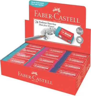 Image de 24x Faber-Castell 187221 Gomme en plastique DUST-FREE