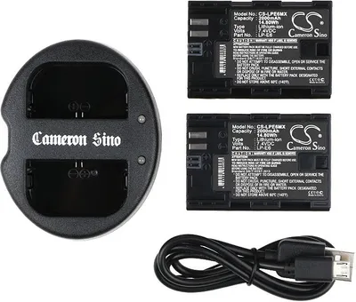 Produktbild von Akkupack mit Ladegerät für Canon EOS 5D Mark II, EOS 7D und andere, 2000 mAh, Li-Ion