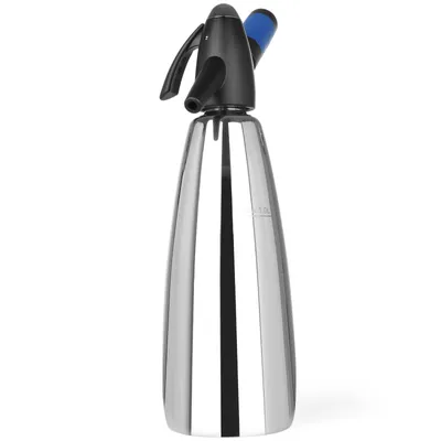 A studio shot of a soda siphon.