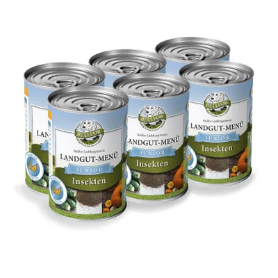 Produktbild von Bellfor Hypoallergenes Hundefutter für Welpen Landgut-Menü Junior - Nassfutter - 6x400 g