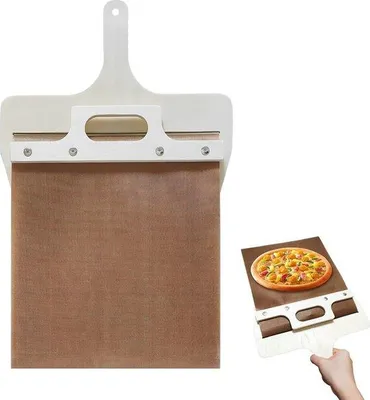 Image de Pelle à pizza 42 x 26 cm, en bois, antiadhésive, Ø 26 cm