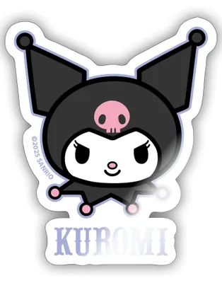 Produktbild von Spreadshirt Kuromi Portrait Sticker Aufkleber, 10 x 10 cm, Weiß glänzend