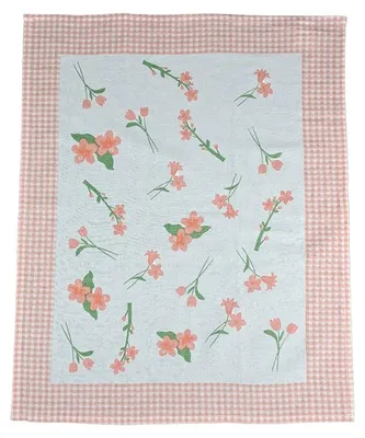 Immagine prodotto di Canovaccio da cucina, 100% cotone, con stampa floreale Grecja, arancione