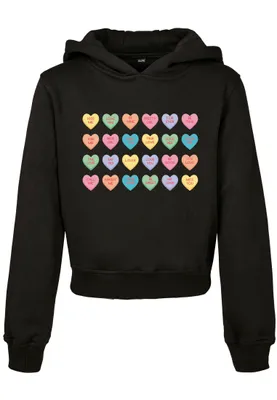 Produktbild von MTK139 - Kids Sweet Heart Candy Cropped Hoody black 110/116