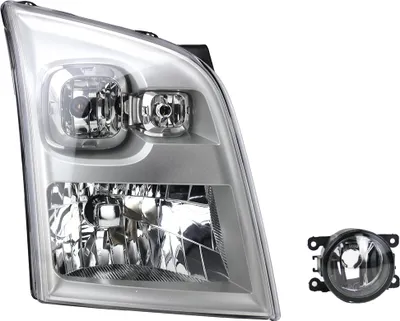 Productafbeelding van Koplamp geschikt voor Ford Transit, bouwjaar 06/07 - H4, rechts, passagierszijde + mistlamp. Onderdeelnummers: 1452500, 1545513, 1435849, 1452499, 1464823, 1486097, 1504680, 153777. Johns
