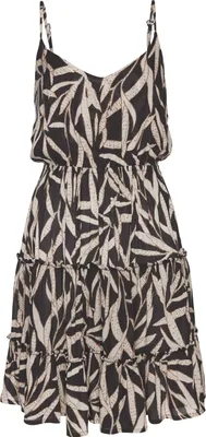 Produktbild von s.Oliver Sommerkleid schwarz-sand bedruckt Größe 38