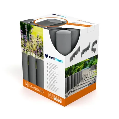 Produktbild von Cellfast Gartenpalisade 4 STANDARD Garten Palisade Rasenkante Graphit 13,8 m