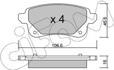 Produktbild von CIFAM 822-1112-0 Bremsbeläge Satz Hinten Bremsklötze für RENAULT Megane IV Grandtour (K9A/M/N) Megane IV Schrägheck (B9A/M/N) Espace V (JR)