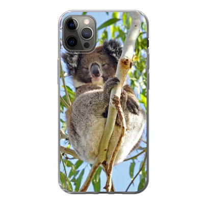 Produktbild von MuchoWow® Handyhülle Schutzhülle Hülle für iPhone 13 Pro Max Koala - Luft - Zweige - Jungen - Mädchen Silikon Softcase Handy Hülle - Mobiltelefon