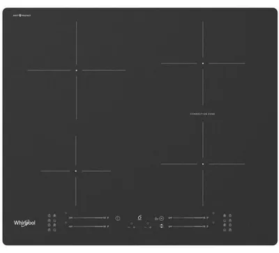 Productafbeelding van Whirlpool CleanProtect WB S2560 NE BM, Zwart, Inbouw, 59 cm, Inductiekookplaat met zones, Keramisch, 4 zones