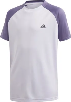 Produktbild von adidas T-Shirt für Jungen mit kurzen Ärmeln, Farbe Weiß, aus Polyester, Modell FK7155
