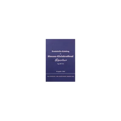 Produktbild von Simson Ersatzteilkatalog, Ersatzteilliste Kleinkraftrad Sperber SR4-3 - Ausgabe 1966