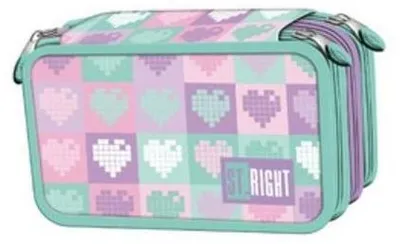 Zdjęcie produktu dla Piórnik potrójny z wyposażeniem Candy Hearts 163x231 mm