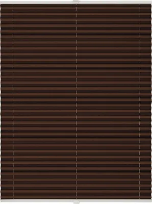 Produktbild von Plissee auf Maß für Fenster zum Anschrauben in Glasleiste Farbe: Dunkelbraun, Größe: B): 61-70 cm, H): 201-250 cm