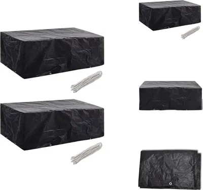 Zdjęcie produktu dla vidaXL Pokrowce na meble ogrodowe 2 szt. 8 oczek 200x160x70 cm - Pokrowce ochronne na meble ogrodowe