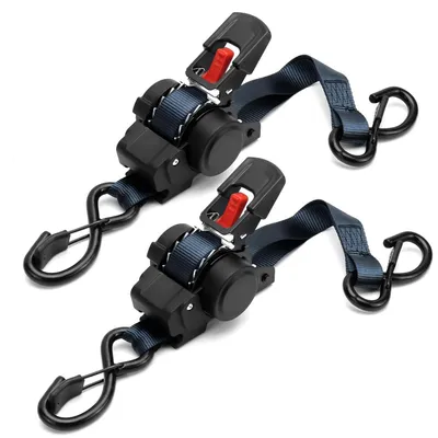 Produktbild von Automatik Spanngurt 3m x 25mm mit S-Haken und Aufrollautomatik, Bruchfestigkeit 680 kg