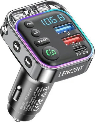 Immagine prodotto di Trasmettitore FM Bluetooth 5.3 per auto con funzione di ricarica rapida e vivavoce