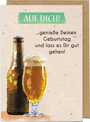 Produktbild von Glückwunschkarte - Auf Dich! - mit Umschlag