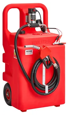 Productafbeelding van VEVOR brandstofwagen, 121 liter, met 3,96 meter lange transferslang en spuitmond, geschikt voor jetski's, terreinvoertuigen, generatoren, diesel- en kerosintanks