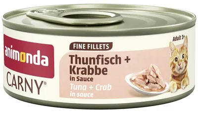 Imagen del producto de Animonda 60g x 12 unidades. Comida húmeda para gatos con atún y cangrejo en salsa