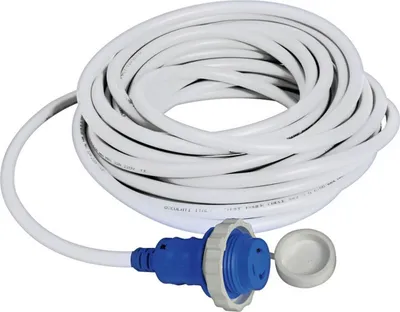 Productafbeelding van Voedingskabel, 10 meter, waterdicht, 16A, wit - Osculati 14.334.51