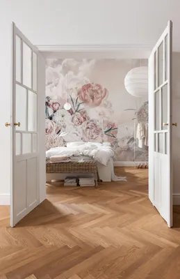 Produktbild von Komar Vlies Fototapete - Blossom Clouds - Größe: 250 x 250 cm (Breite x Höhe) - 5 Bahnen, Wohnzimmer, Schlafzimmer, Tapete