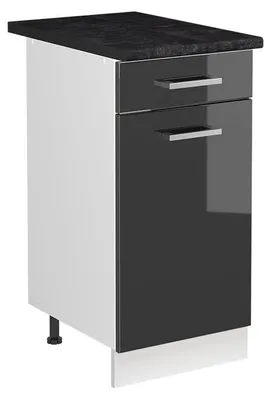 Zdjęcie produktu dla Szafka pod zlew Vicco R-Line Antracyt połysk/Biały 40 cm blat roboczy Antracyt, Model 72858