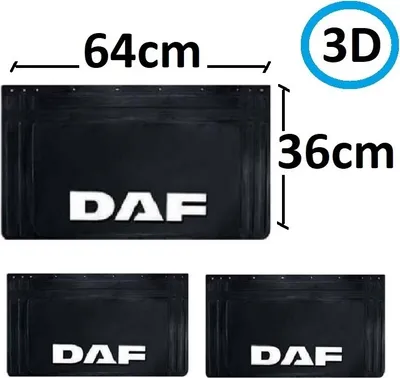 Produktbild von Presskotflügel DAF 3D | 36x64cm, weiße Reliefschrift
