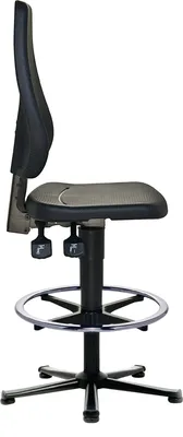 Produktbild von Arbeitsdrehstuhl PROMAT Bodengleiter+Fußring Integralschaum schwarz 580-850mm